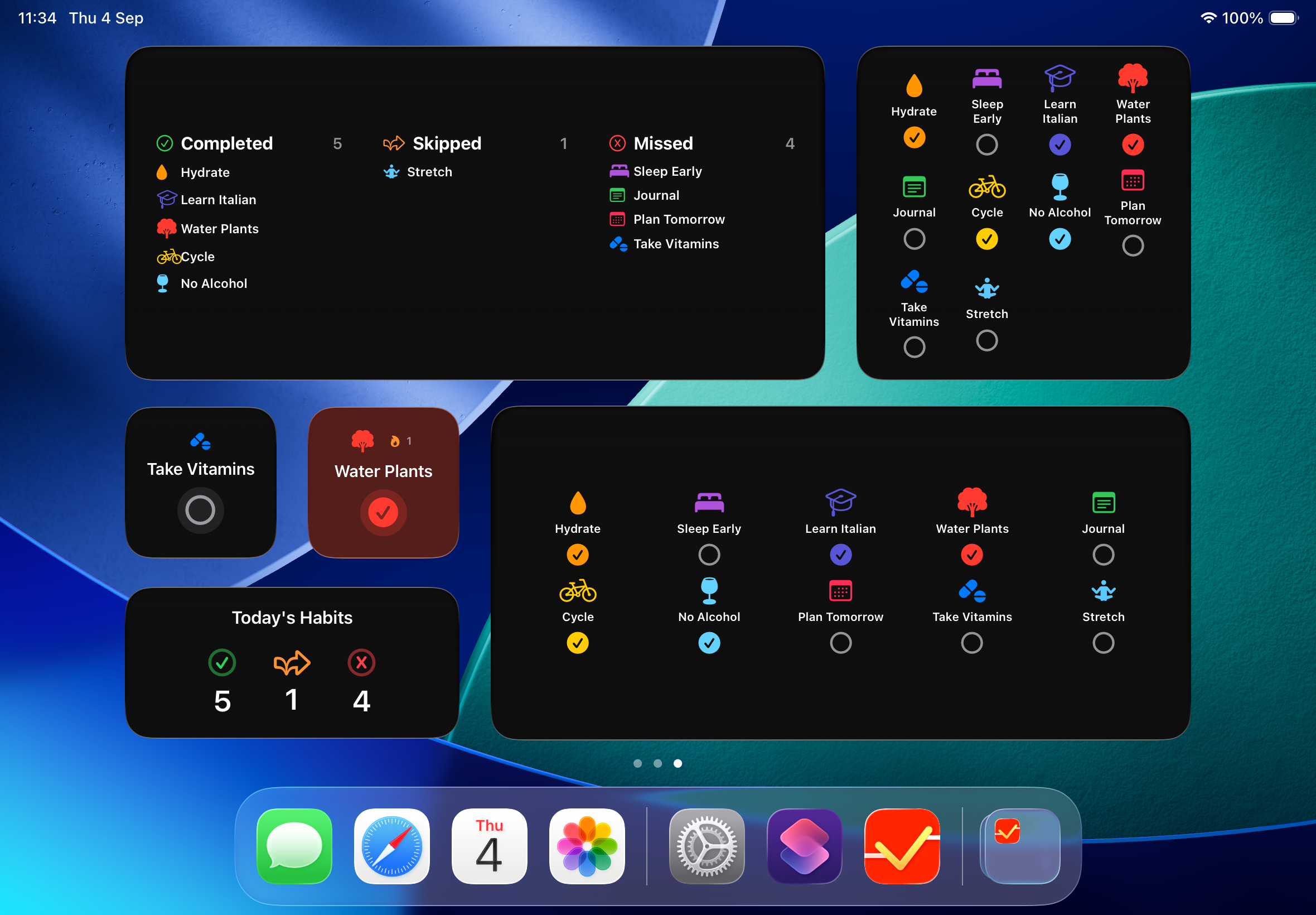 Widgets dark