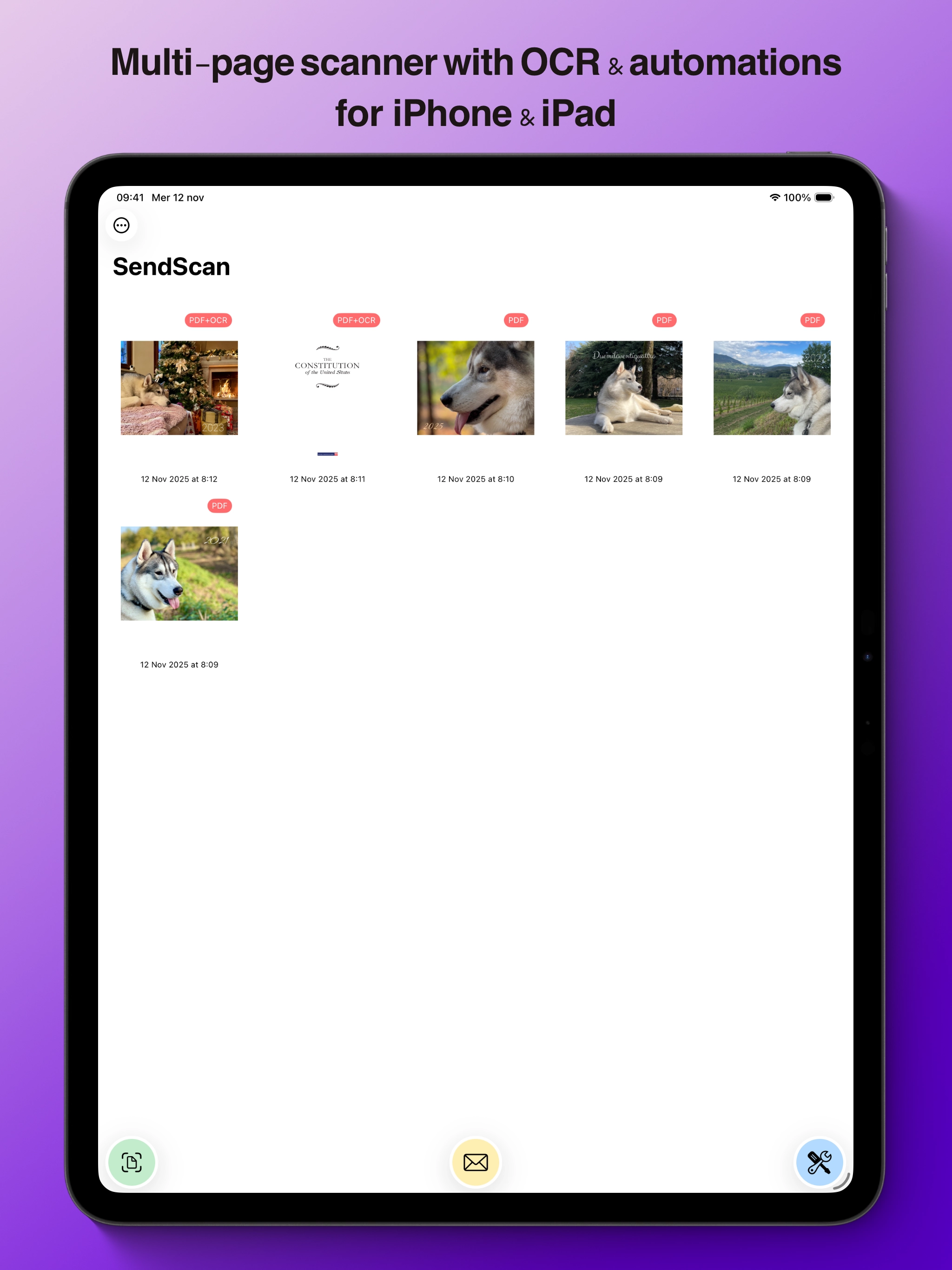SendScan iPad screenshot 1